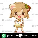 การ์ตูนเด็กผู้หญิงหูสัตว์