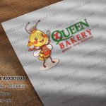 โลโก้การ์ตูนผึ้ง Queen Bakery