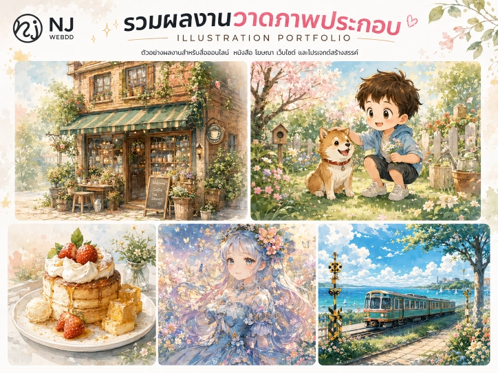 ตัวอย่างงานวาดภาพประกอบ illustration สวยๆ
